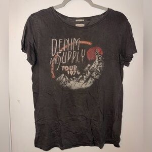 Denim & Supply Ralph Lauren Charcoal Graphic Tee